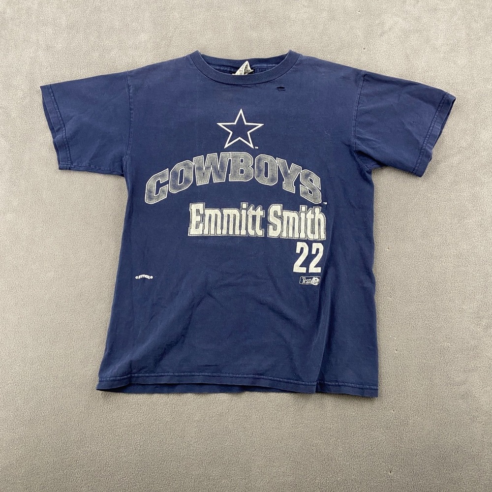 Vintage Dallas Cowboys T Shirt‎ Sz M Emmitt Smith #22 Nutmeg Mills NFL Football